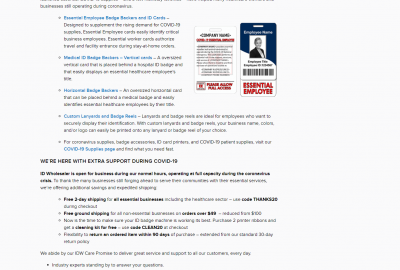 COVID-19 Blog Post Example